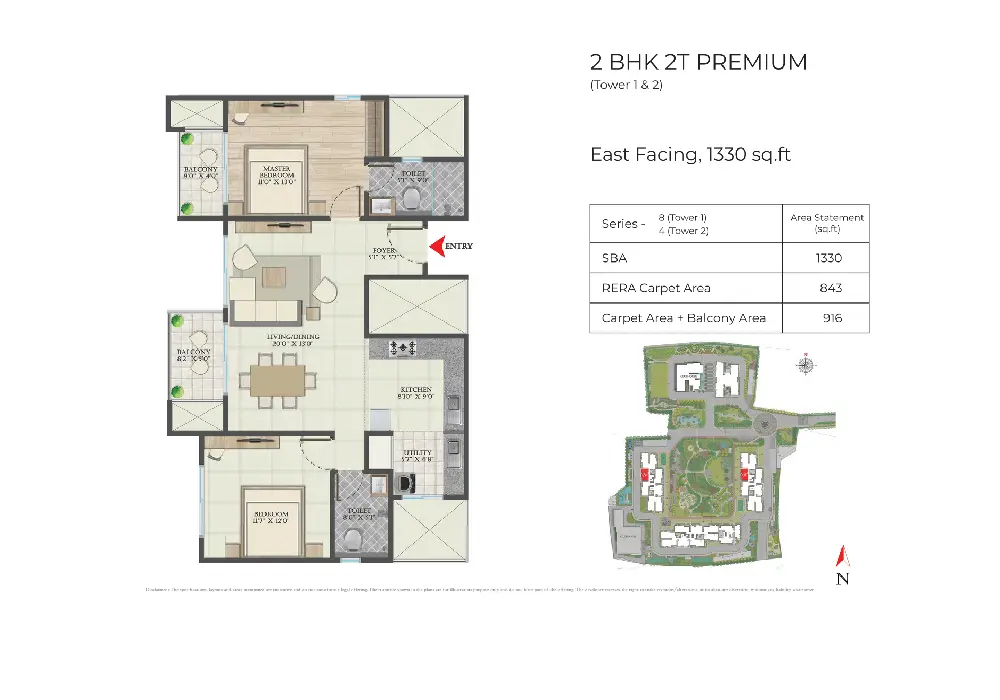 abhee aaria 2 bhk floor plan