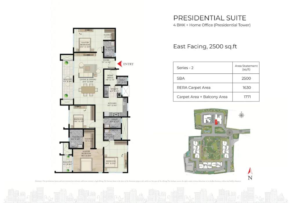 abhee aaria 4 bhk floor plan
